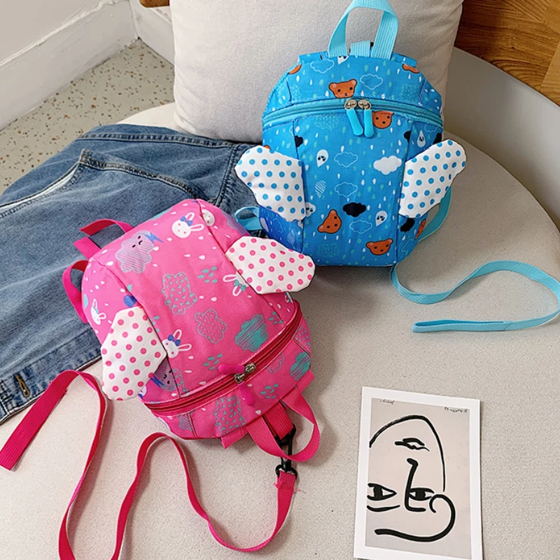 Kindergarten Children's Anti Loss Backpack Boys Girls Cute Cartoon Shoulders Bag Kids Birthday Gifts Fashion Zip Baby Bags 유아가방