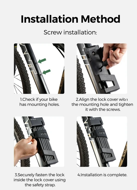 قفل الدراجة ENGWE قفل الدراجة القابل للطي لمحرك الدراجة PRO/M20/L20/EP 2 PRO /ENGINE X /E26 #4