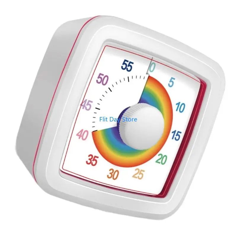 F92C Plastic Learning Timer With Rainbow Disk Display Countdown Timer For Students