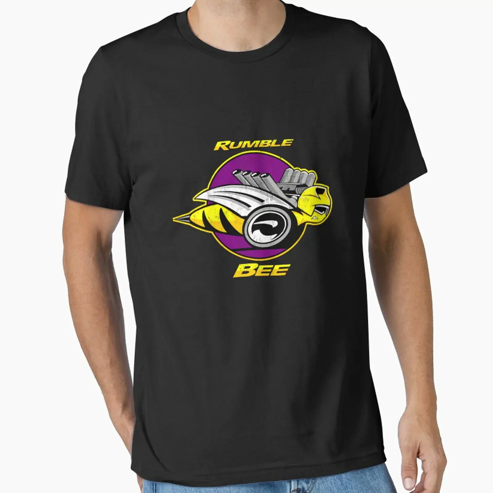 Rumble Bee diseñó y vendió ropa de diseñador unisex vintage de Hotrodz, estilo lavado, versátil para uso diario, streetwear.