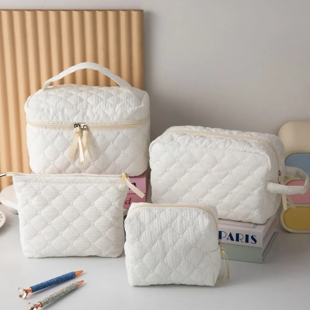 INS Quilted Makeup Bag Large Capacity Multifunctional Cosmetic Bag Portable Toiletry Bag Women Girls