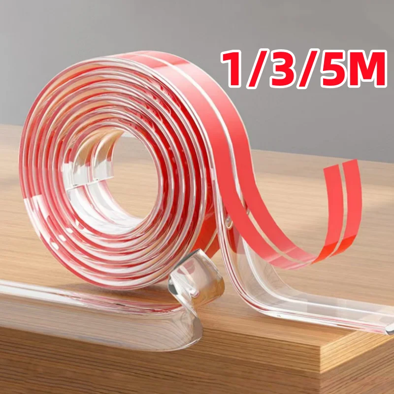 1/3/5M Table Edge Guard Protector Transparent Baby Protection Strip Self Adhesive Kids Collision Proof Soft Bumper Baby Safety
