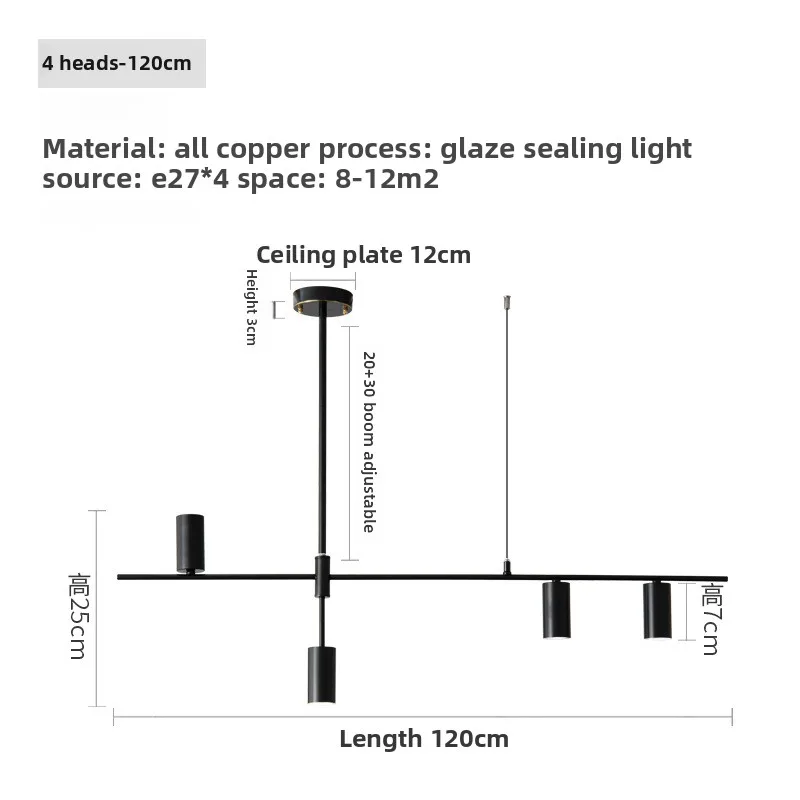 Italian minimalist chandelier modern minimalist creative office bar table north