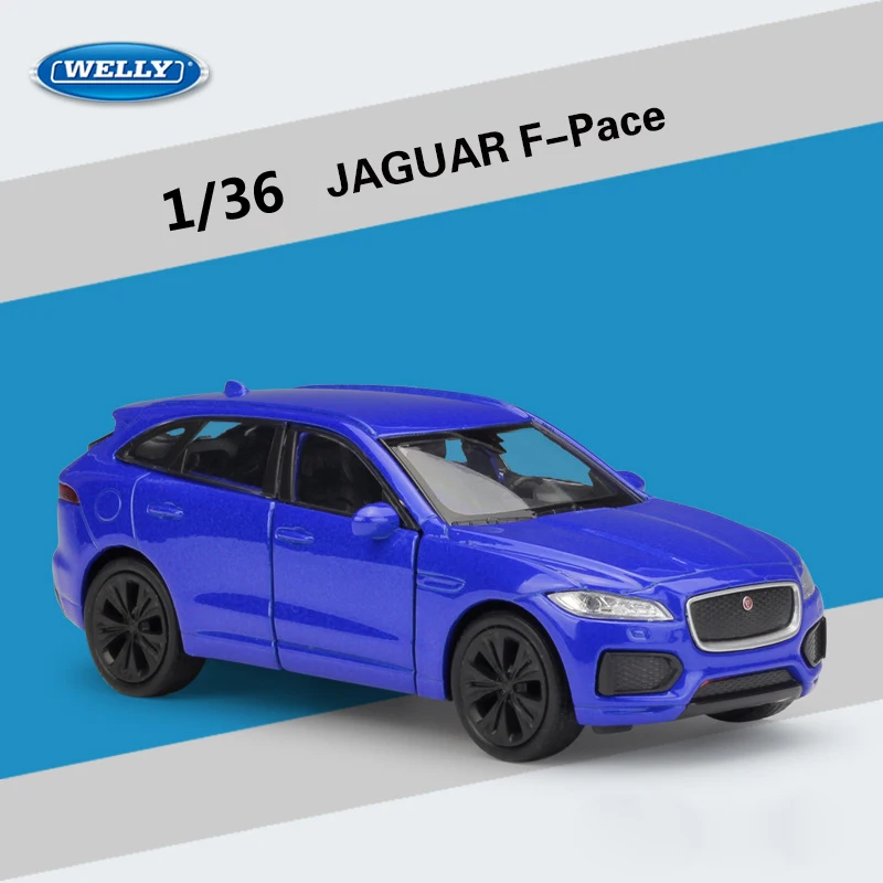 WELLY 1:36 JAGUA F-PACE SUV Car Model Car Metal Pull Back Car High Simulation Diecast Alloy Toy Car For Children Gift B91