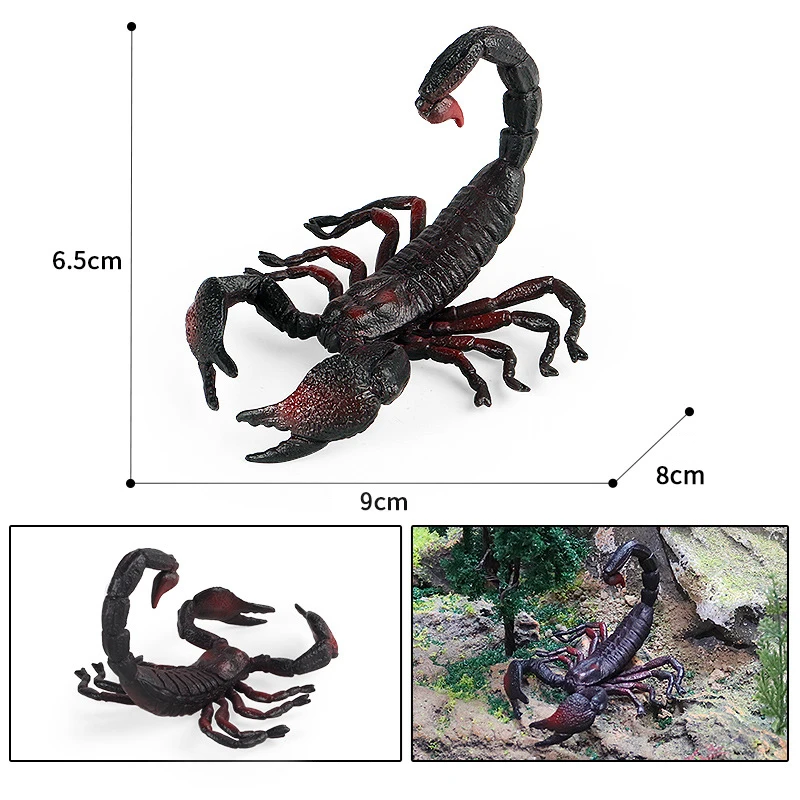 Simulation Scary Scorpion Model Halloween Decoration Toy Scorpion Model Early Learning Cognitive Toys Kids Education Gift Xmas