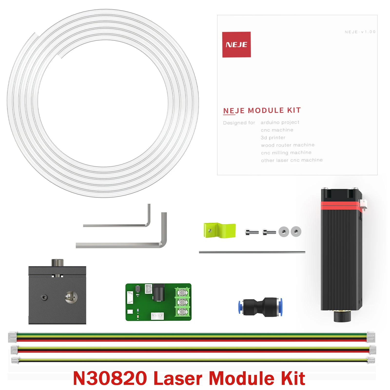 Imagem -04 - Neje N30820 Módulo do Laser Máquina de Gravura da Impressora Corte Ttl Modulação Pwm Cnc Controle do Laser Faça Você Mesmo Gravador Madeira Mestre 2s