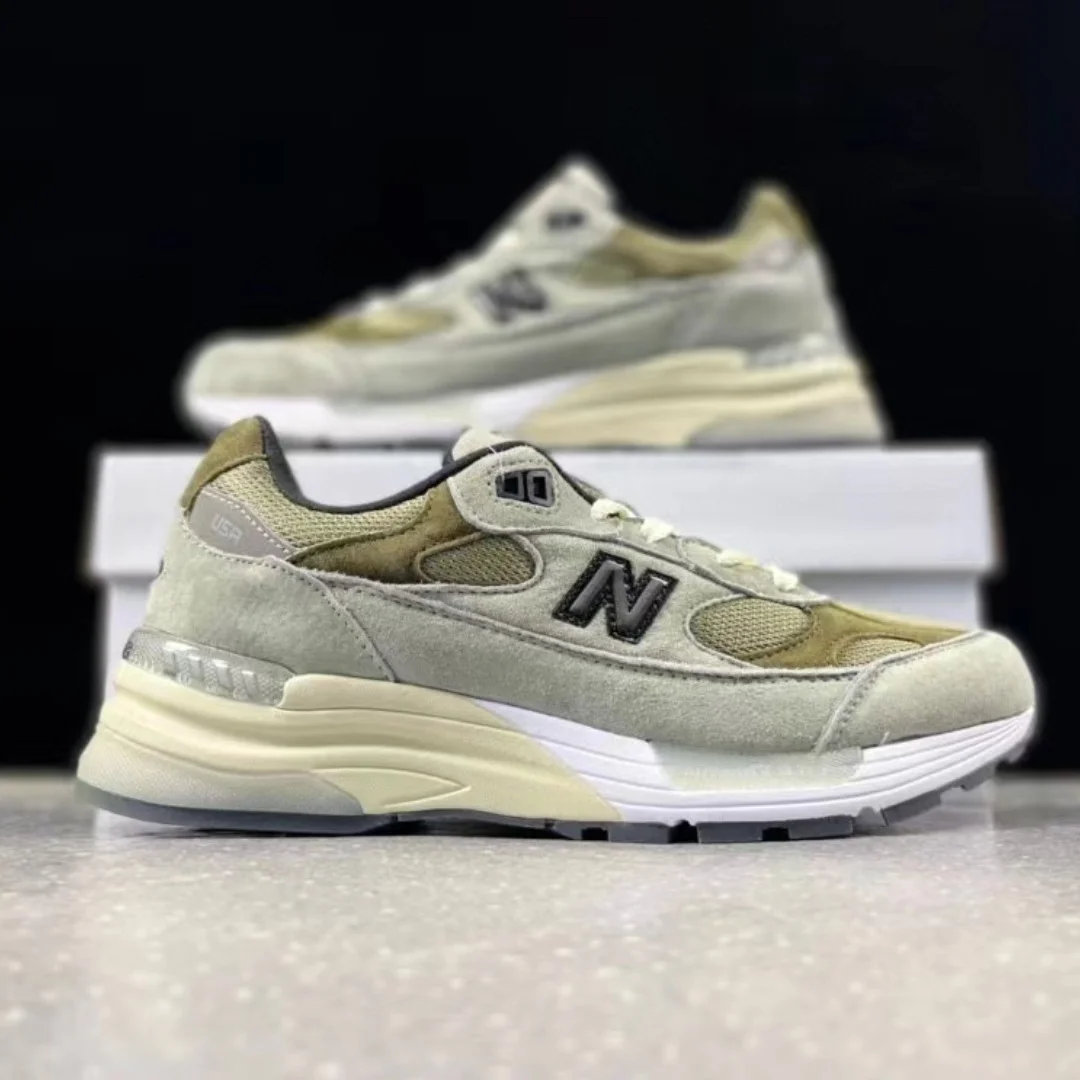 New Balance M992GR Мужские/Женские винтажные прогулочные туфли с дышащей сеткой, замшевые спортивные удобные кроссовки унисекс NB992, мягкие неуклюжие кроссовки для бега