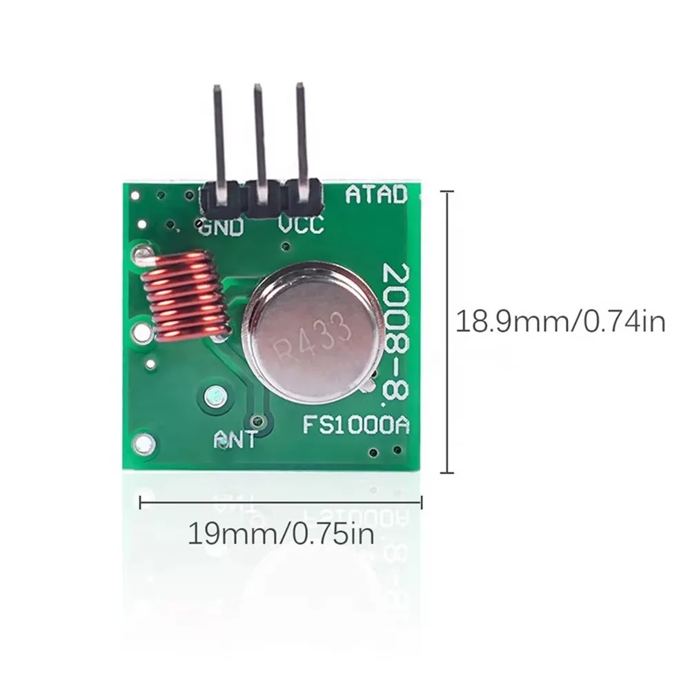 10 짝/몫 433M 송신기 수신기 키트 도난 경보기 용 고주파 슈퍼 재생 트랜시버 모듈