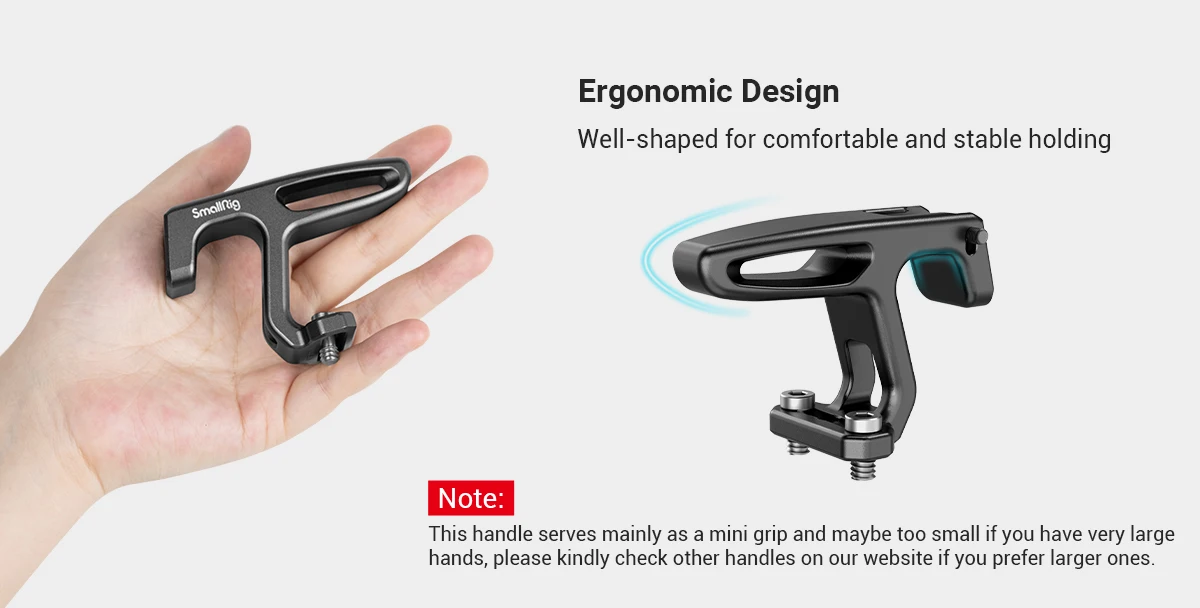SmallRig Mini-Griff oben für leichte Vlogging-Kameras für Sony für Canon-Kamerakäfig mit 1/4 Zoll-20 Schrauben HTN2756 – Detail 5