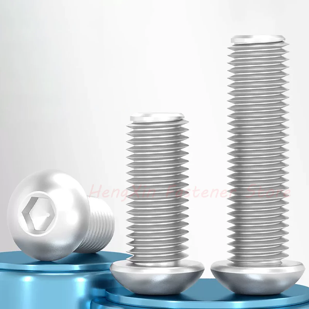 M3 M4 M5 M6 Aluminium 6061 ISO7380 Hexagon Hex Socket Head Button Allen Bolts Screw Length L=6-30mm Full Thread