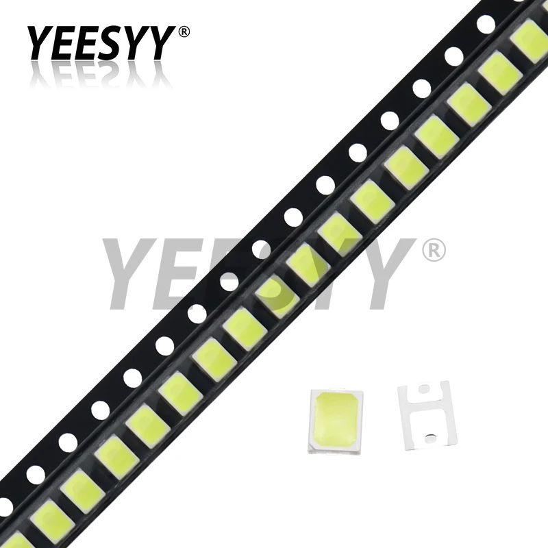 100pcs 0.2W 2835 LED Lamp Bead 20-25lm White 6500K / Warm White 3000K SMD Beads Chip Diode 3.0-3.6V