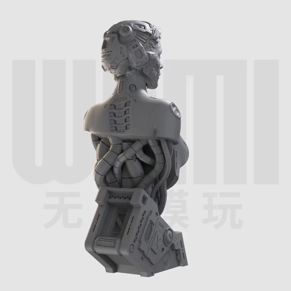 1/10 Mechanical Ji cyberpunk character resin white mold GK manual model