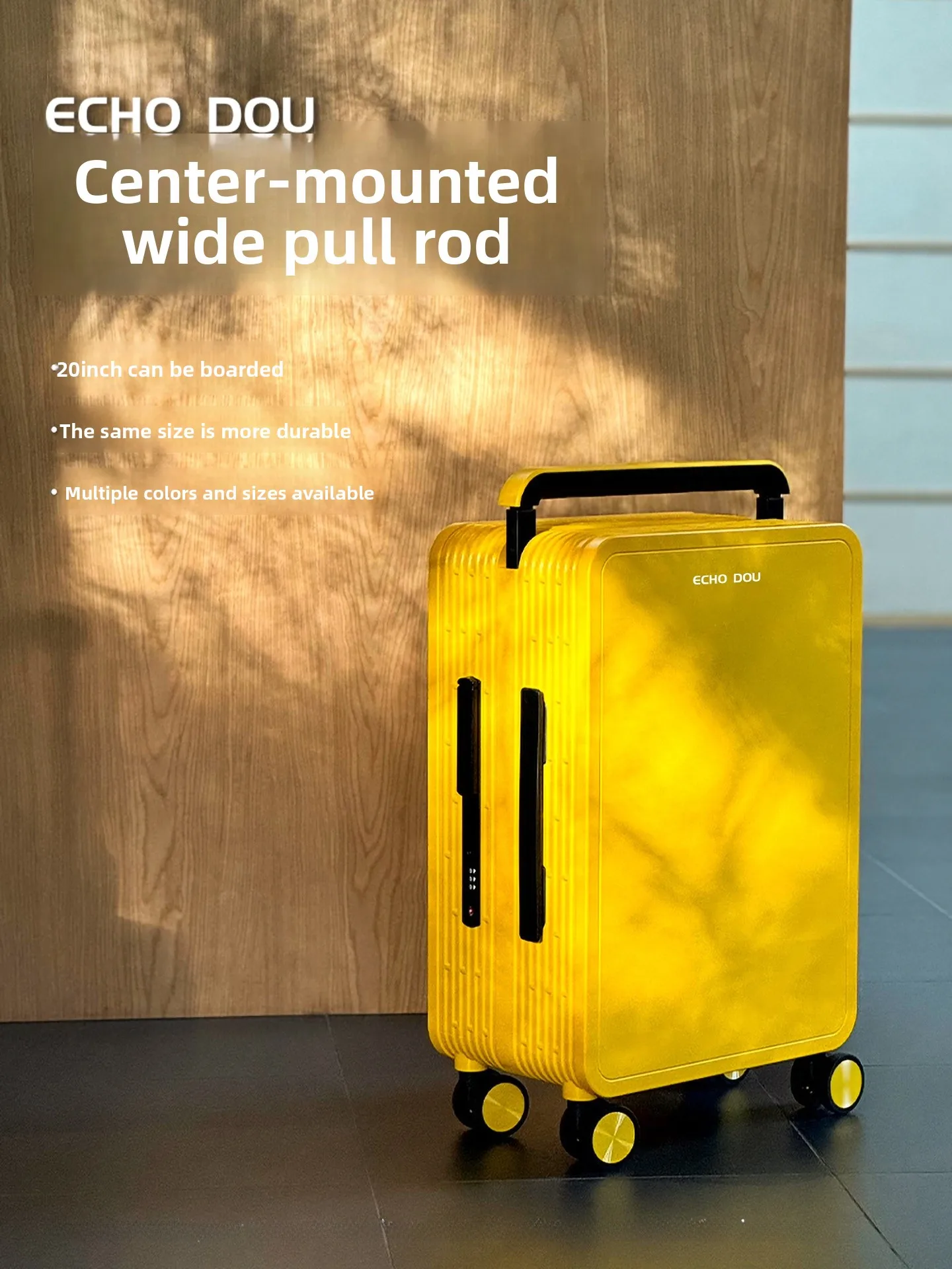 

Fashionable Hardshell Suitcase 20 Inch Travel Bag with Combination Lock Handheld Bag Antibacterial Polyester Unisex