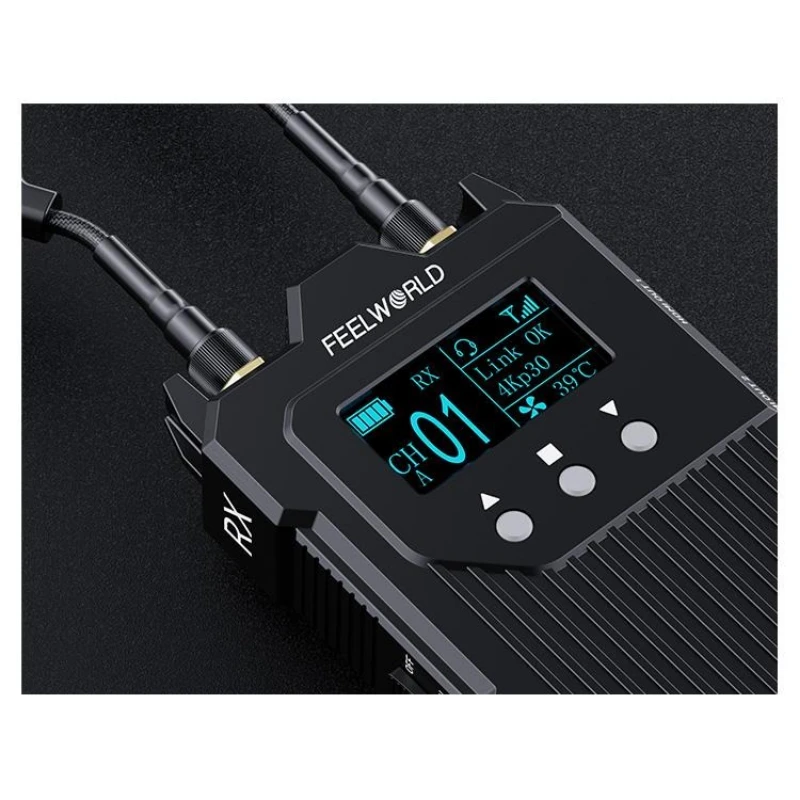 FEELWORLD WT1S 4K Transmisor de vídeo inalámbrico Intercomunicador dúplex Entrada dual HDMI y SDI Salida para transmisión en vivo Cámara para monitorear