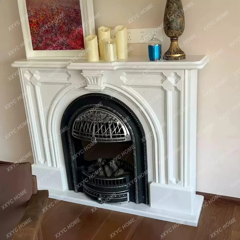 

Мраморный каминный шкаф ручной работы в стиле ретро, декоративный, класса люкс