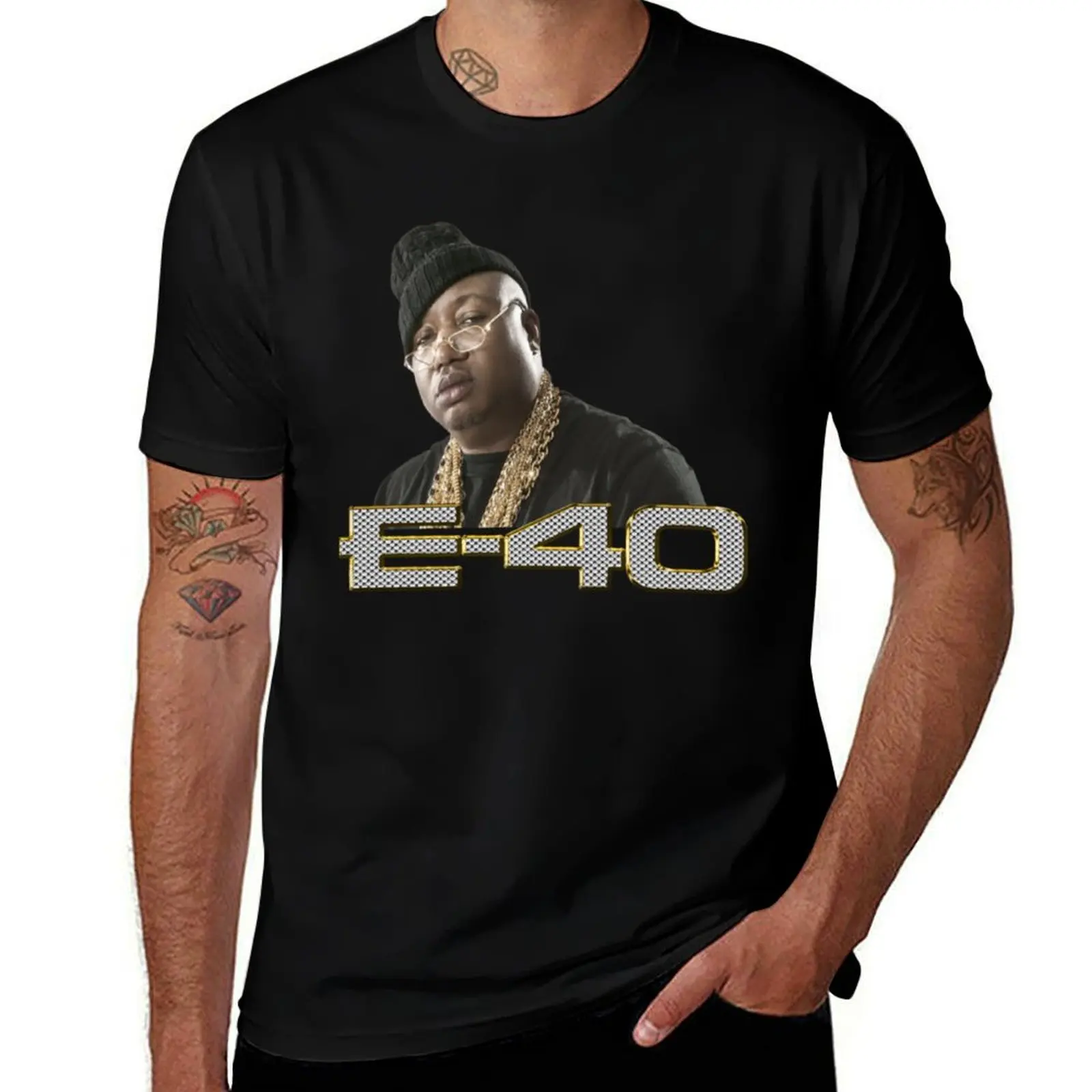 

E-40 T-Shirt cotton tshirt 100% man t shirt cotton high quality funny t shirts dark humor T-shirt