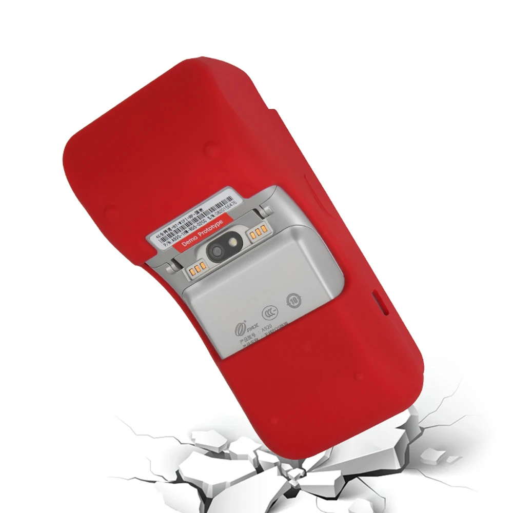 غطاء حماية متين من السيليكون الناعم لمحطة POS المحمولة Pax A920