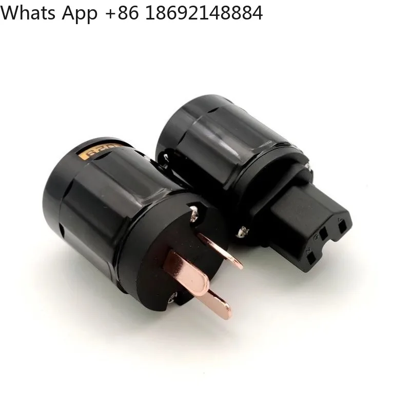 029 Copper American standard power cord plug tail plug fever pure thick copper wire terminal