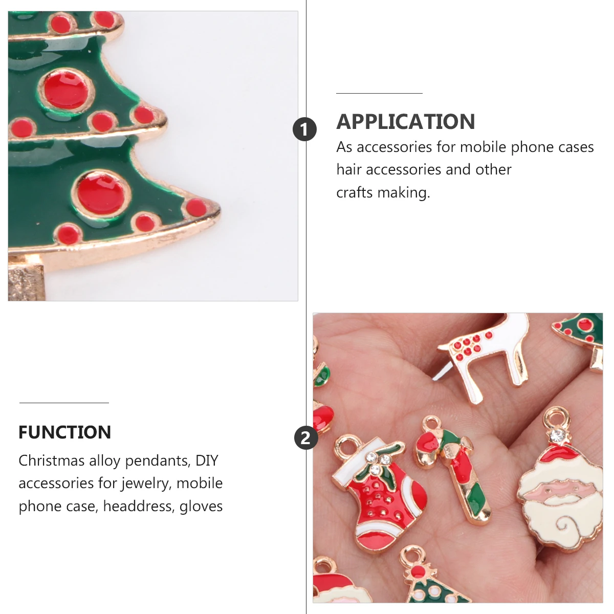 

36 Pcs Alloy Pendant Accessories Xmas Bracelet Christmas Charms for Jewelry DIY