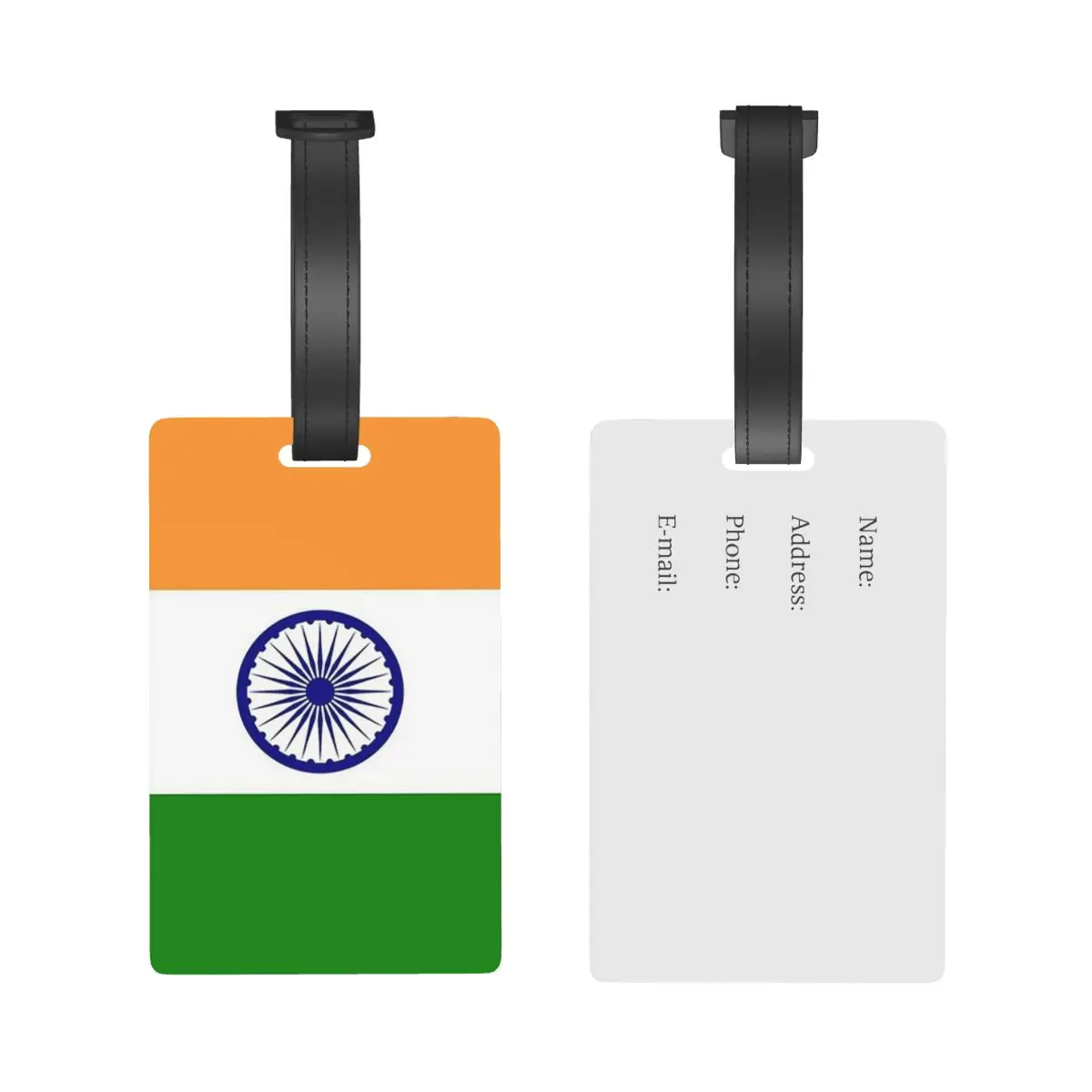 India Indian Flag Flag Luggage Tags Suitcase Accessories Travel PVC Baggage Boarding Tag Portable Label Holder ID Name Address