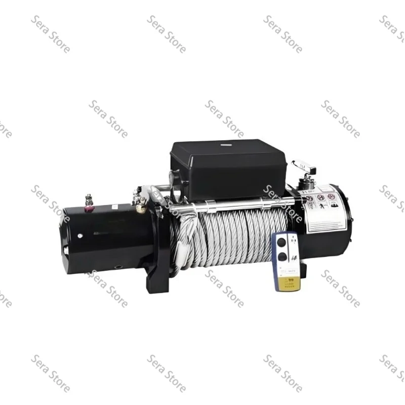 Electric Winch 12V Electric Hoist Car Winch 24V Winch Motor 1100W Horizontal Traction 3000 Lbs