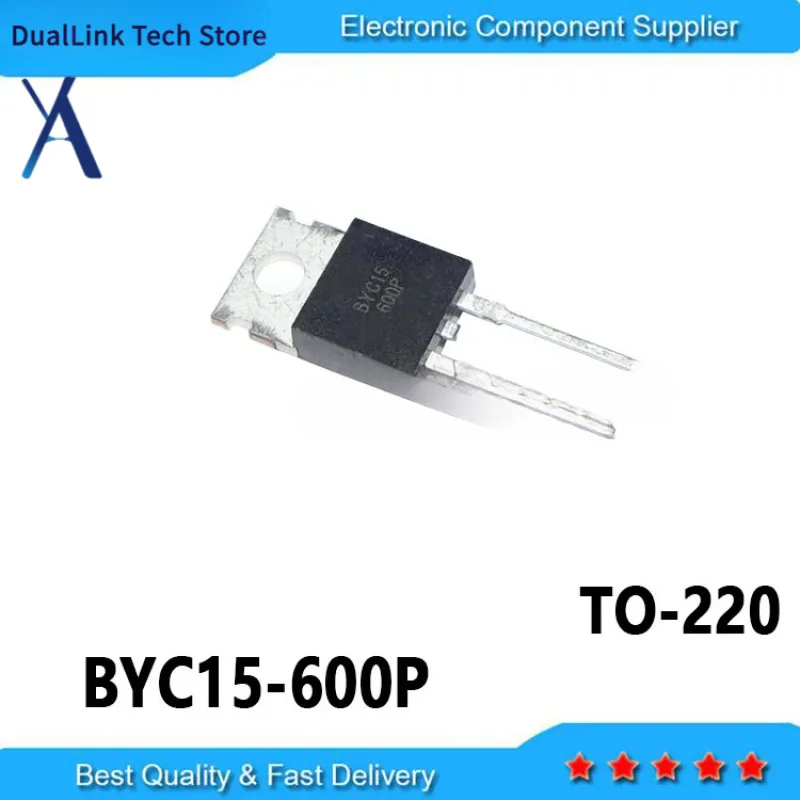 

10PCS/LOT BYC15-600 BYC15 600 TO-220 NEW BYC15-600P
