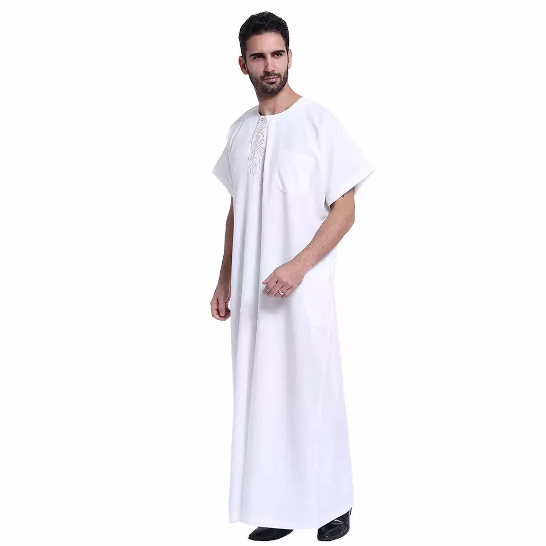 Arabische muslimische Männer roben, Jubba-Thobe-Kleidung, lang ärmel ige islamische ethnische Roben, modische und lockere muslimische Kleidungs S-3XL