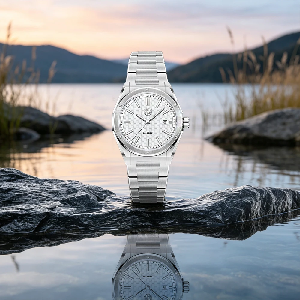 2026 ROLLS TIMI Brand Business Fashion Men's Quartz Watch High-Quality sapphire Mirror Waterproof Men's Watch Calendar All Steel