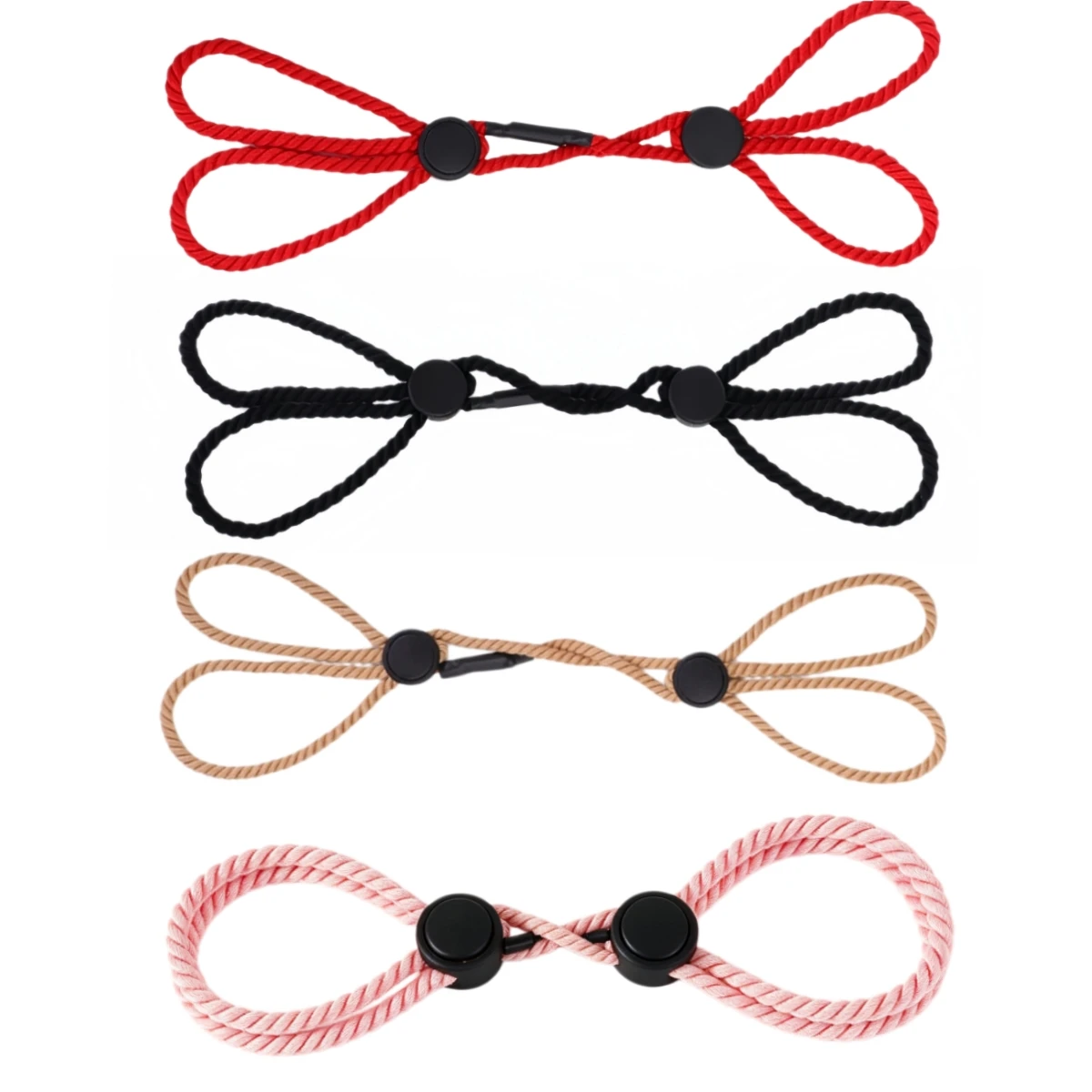 Cotton Rope Handcuffs & Leg Cuffs Set for Women & Men Multi-functional Role-playing Game Party Stage Prop Self-Binding Accessory