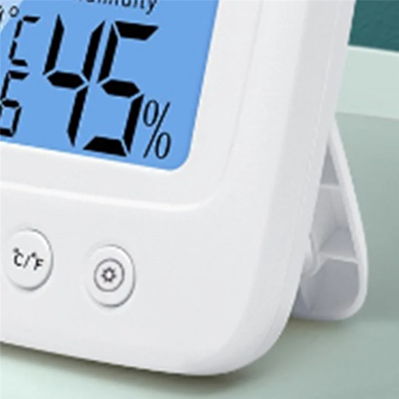 AA01-Indoor Digital Thermometers Hygrometer, Room Temperature And Humidity Gauge With Clock Display Tool