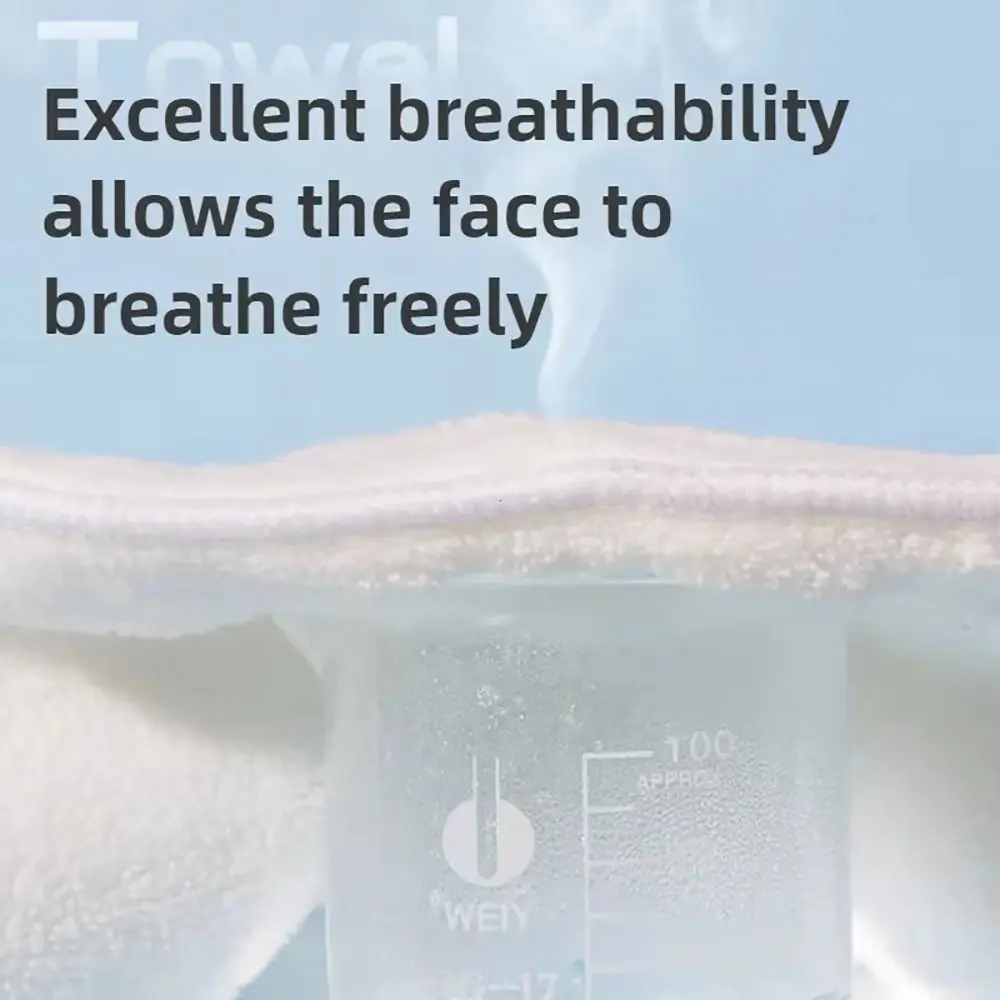 1 szt. Ręcznik do gorących kompresów z 3 otworami, chłonny, wielokrotnego użytku, do parowania twarzy, miękki, delikatny, do pielęgnacji skóry, maska do pielęgnacji skóry na gorąco i na zimno.