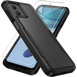 For Moto G 5G 2023 Protective Case, Shockproof Hybrid Case Dual Layer Hard Cover for Moto G Power 5G 2023 With Screen Protector