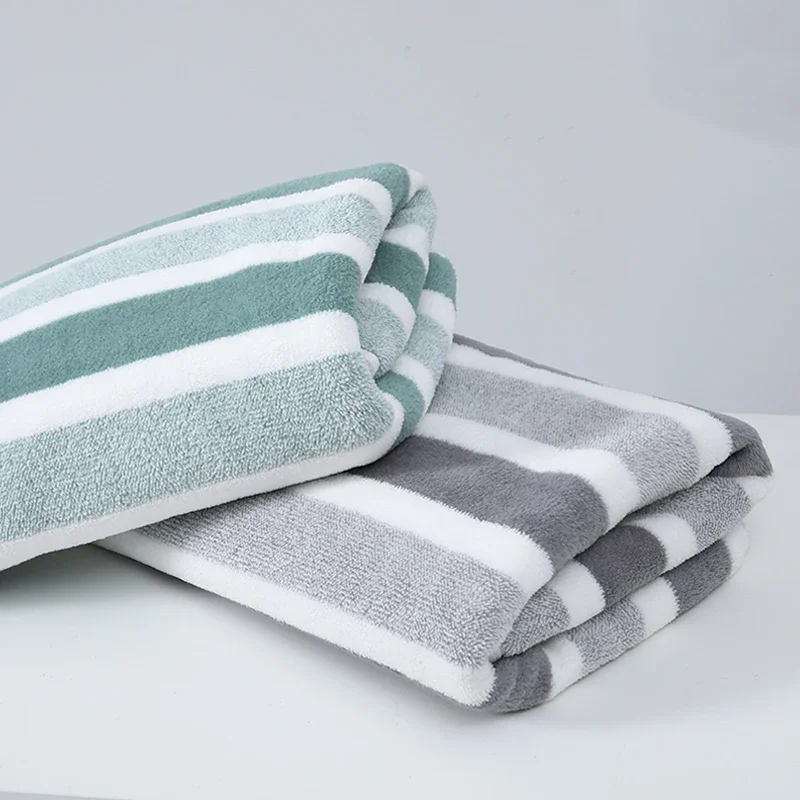 Coral Fleece Narrow Strip Towel Thickened Absorbent Quick Drying Men's and Women's Face Wash Striped Towel