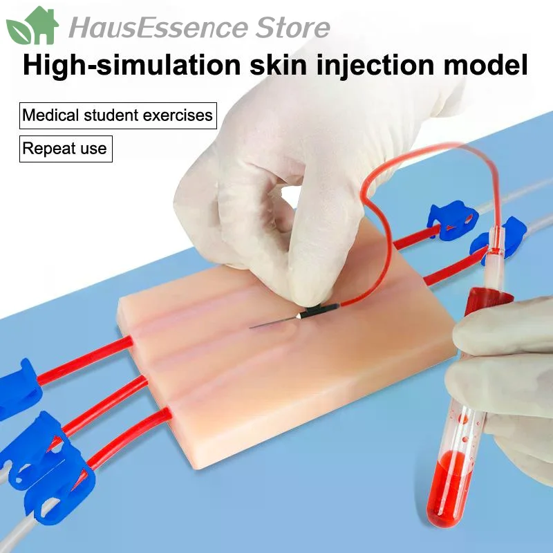 ※Venipuncture Injection Practice Pad Simulated Human Skin Care Tear Resistant Easy to Carry For Students Nurses Suture