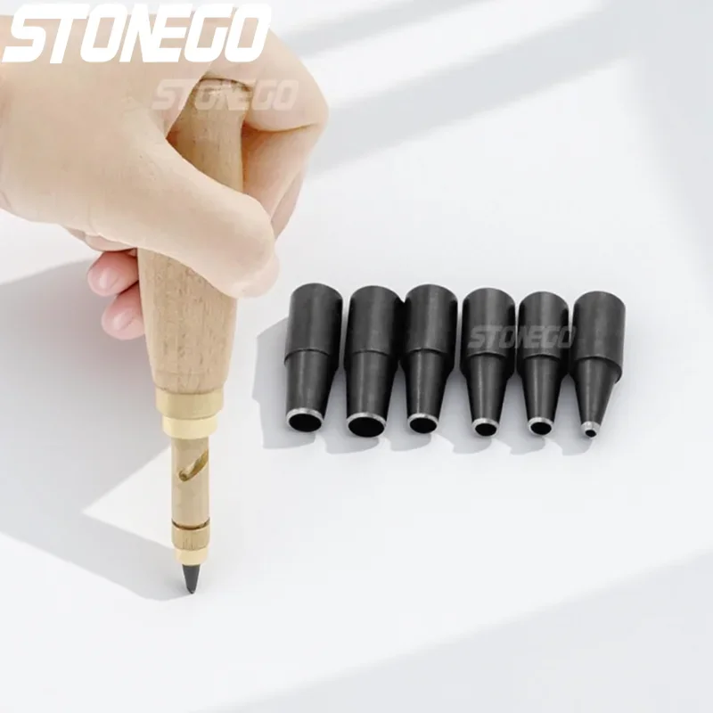 

Набор автоматических штамповочных машин с 6 сменными головками, наконечниками размером для кожаных ремней, прочный инструмент 1,5-4 мм