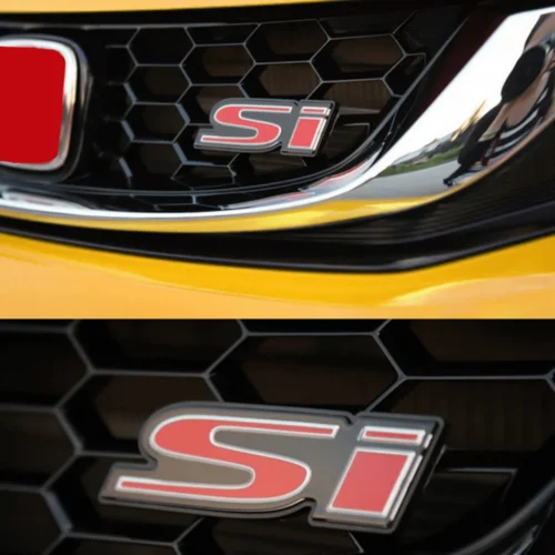 LED Si Racing Emblem Light Car Front Bumper Grille Badge Lamp for CIVIC SPIRIOR Car Accessories Decor