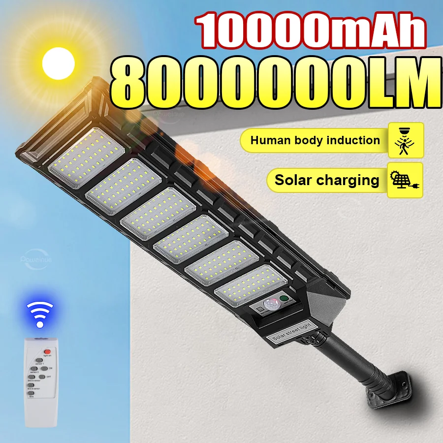 

2025 Powerful 8000000LM Outdoor LED Solar Light Motion Sensors External Solar Lamp Solar Street Garden Waterproof Wall Lantern