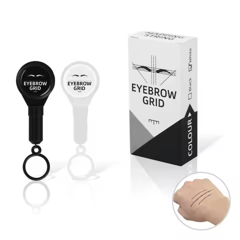 1PC Stretchable Eyebrow Pre-ink String Microblading Eyebrow Makeup Dyeing Thread Semi Permanent Eyebrows Grid Measuring Tools