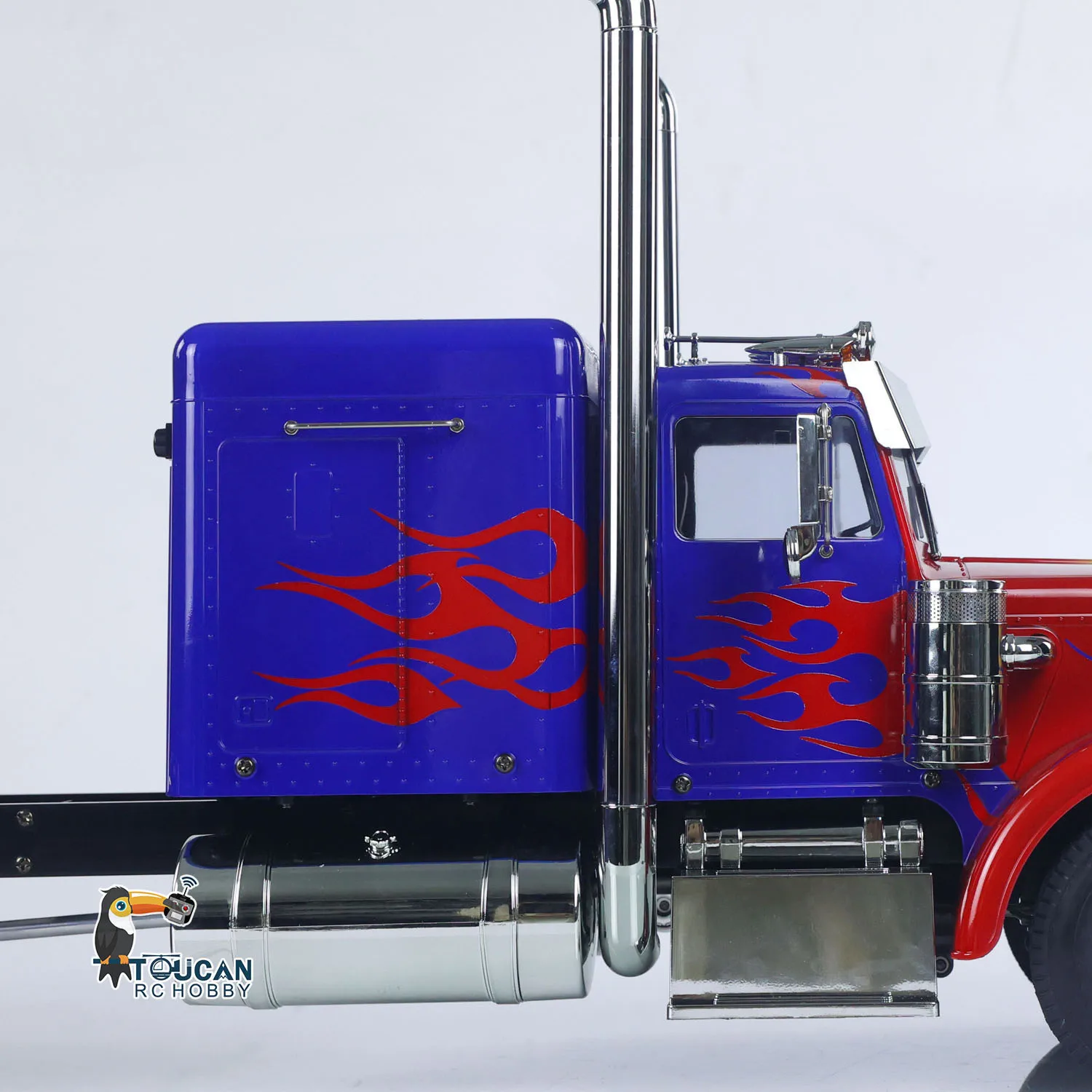 Caminhão trator 1/14 RC 56344 6x4 Carros transportadores de controle de radião com sistema de fumaça de efeito de luz de som simulado