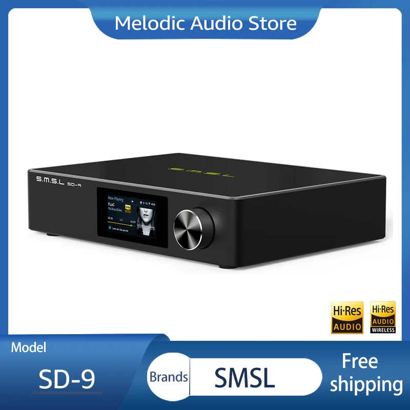 

SMSL SD9 MQA Digital HIFI network Music Player SD9 Support WiFi AirPlay Dlna DSD Hard Disk SD-9 Desktop Music Player