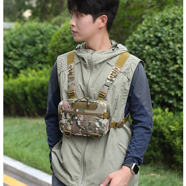 

Oxford wear resistant tactical chest bag hiking cross-country waterproof weight reduction backpack sports vest bag