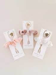 Cute Ballerina Scrunchie Tag Cards For Girls Ballet Dancer Party Favour Birthday Scrunchie Card Tutu Cute Scrunchie Labels