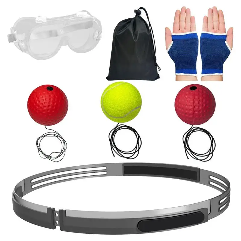 Boxing Reflex Headband Set Interactive Wearable Boxing Ball Set For Speed Training Multifunctional Training Equipment Punching