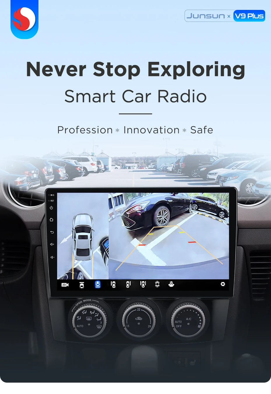 Junsun Autoradio für Mazda MX-5 MX5 III 3 NC 2008 - 2015 360 ° Panoramakamera Kabelloses CarPlay Android Auto Stereo Intelligentes Autosystem KI-Sprachsteuerung 4G LTE GPS DSP SWC RDS WiFi BT Navi IPS Touchscreen Autoradio Videoplayer Haupteinheit Stereo – Detail 1