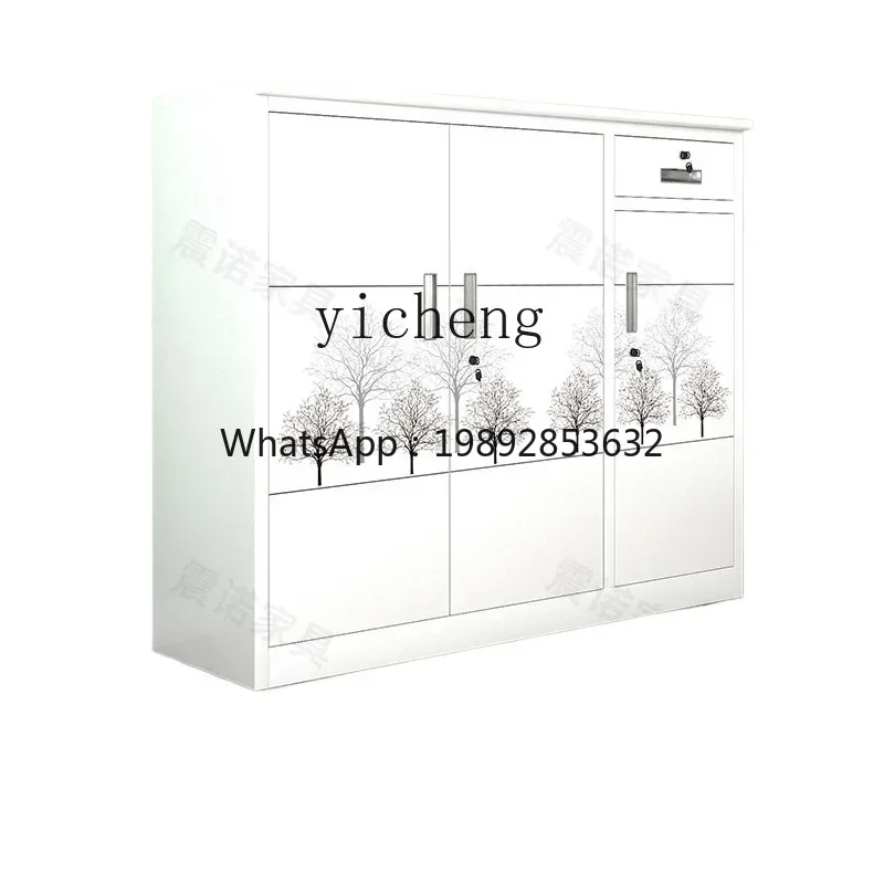 D1entrance cabinet with lock door, elevator entrance shoe cabinet integrated iron cabinet sunscreen and waterproof