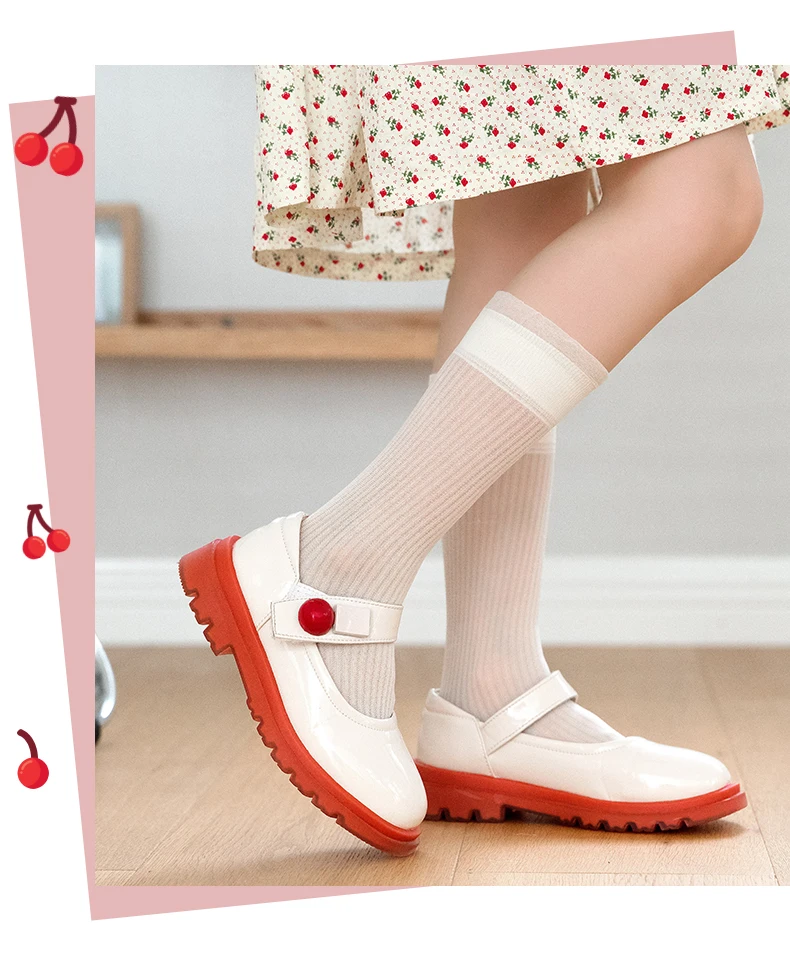 Rüschen-Kawaii-Baby-Kinder-Socken mit Blumenstickerei, Lolita-Prinzessin-Mädchen, Niedliche Erdbeer-Ultra-Dünne Overknee-Socken – Detail 11