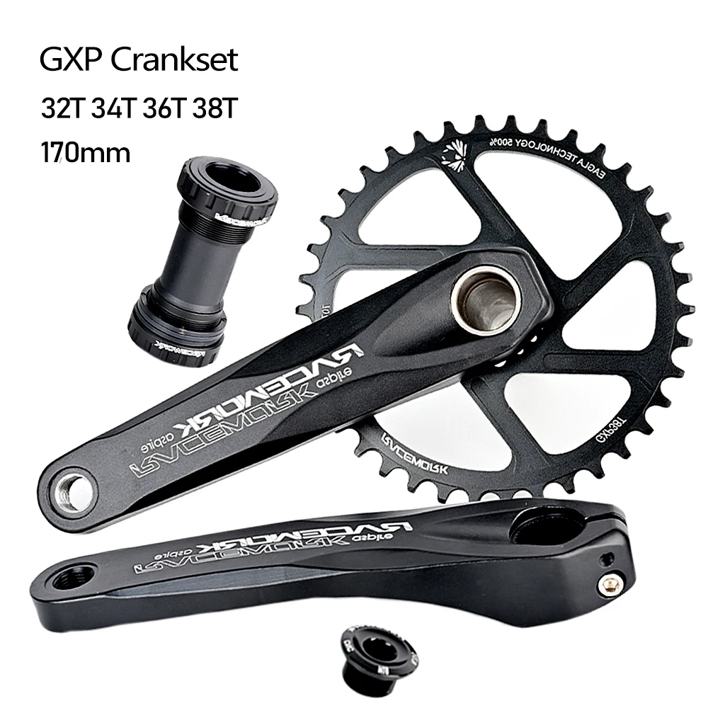 

RACEWORK Bicycle Crankset Mountain Bike GXP Crank 170mm MTB 32T 34T 36T 38T Chainring Bottom Bracket for SRAM XX1 XO1 X1 GX XO
