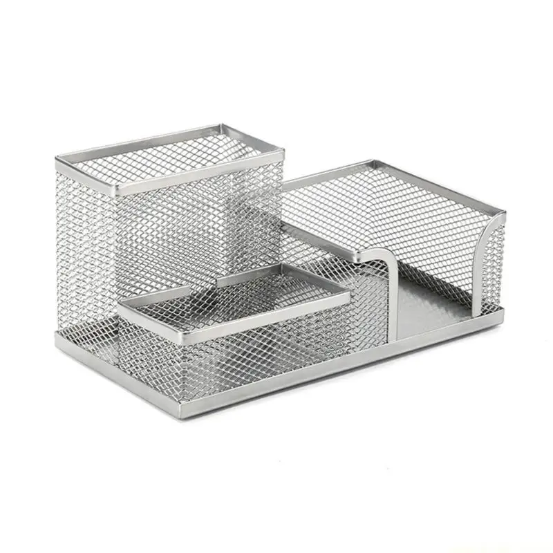Pencil Holders Pen Storage Box Desk Organizers 3 Compartments Pen Holders