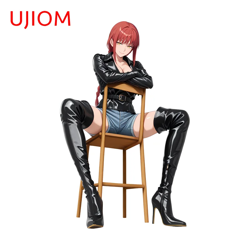 UJIOM Fashion Makima Sitting Posture Wall Sticker Tendy Enchanting Scratch Proof PVC Decal Suitable For Creative Stickers