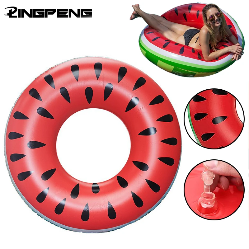 

Watermelon Swimming Ring Large Red Multi Size Inflatable Children Adult Pool Wearable Beginners Training Aid Pool Toys